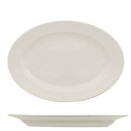 32X22 Cm Ariane Eclipse Piatto Vassoio Ovale In Porcellana Set 6 Pz