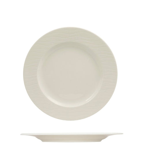 24 Cm Ariane Ripple Piatto Piano In Porcellana Set 12 Pz