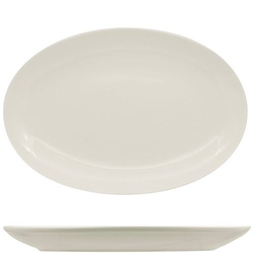 36 Cm Ariane Vital Coupe Piatto Vassoio Ovale In Porcellana Set 6 Pz