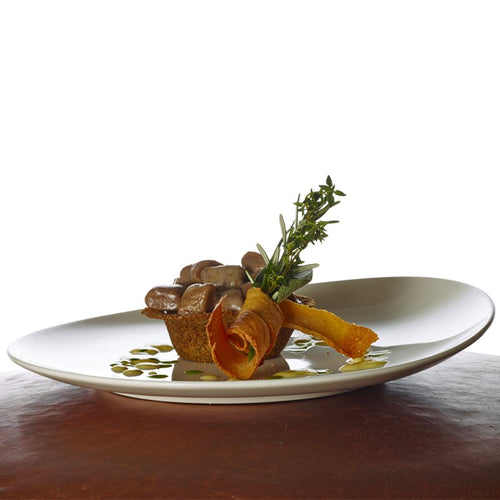 36 Cm Ariane Vital Coupe Piatto Vassoio Ovale In Porcellana Set 6 Pz