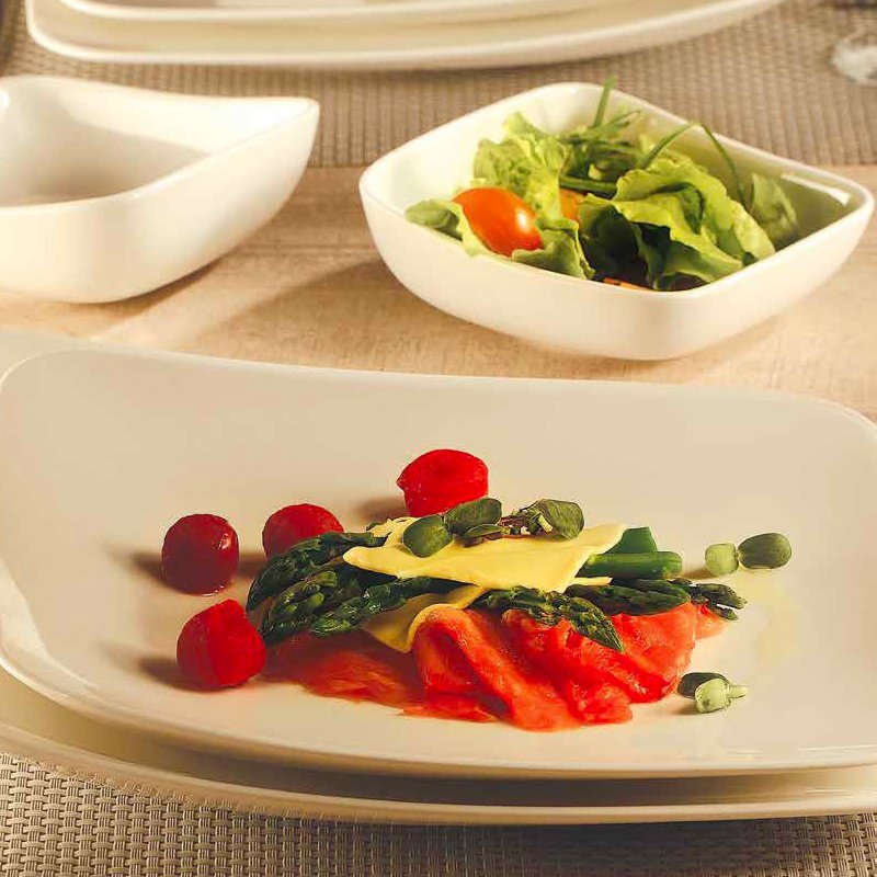10 Cm Ariane Vital Square Coppa In Porcellana Set 6 Pz