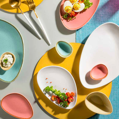 21X21 Cm Ariane Island Piatto Piano In Porcellana Set 12 Pz