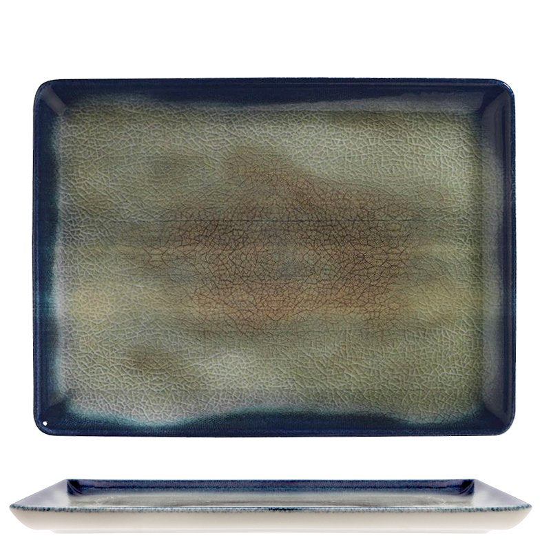35X26 Cm Kutahya Porselen Arizona Piatto Vassoio Rettangolare In Porcellana Set 6 Pz