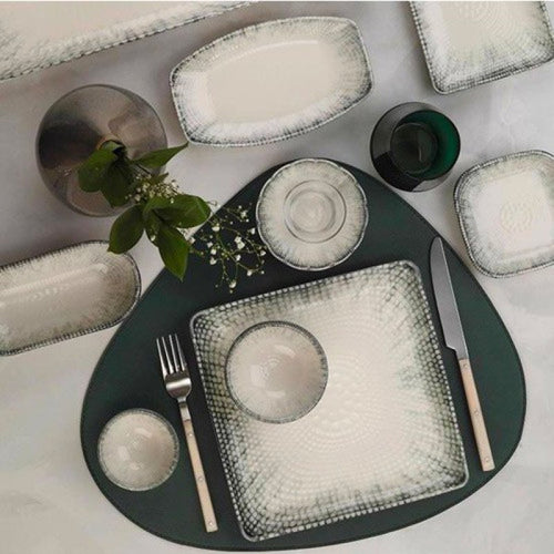 30X22 Cm Kutahya Porselen Oregon Piatto Vassoio Rettangolare In Porcellana Set 6 Pz