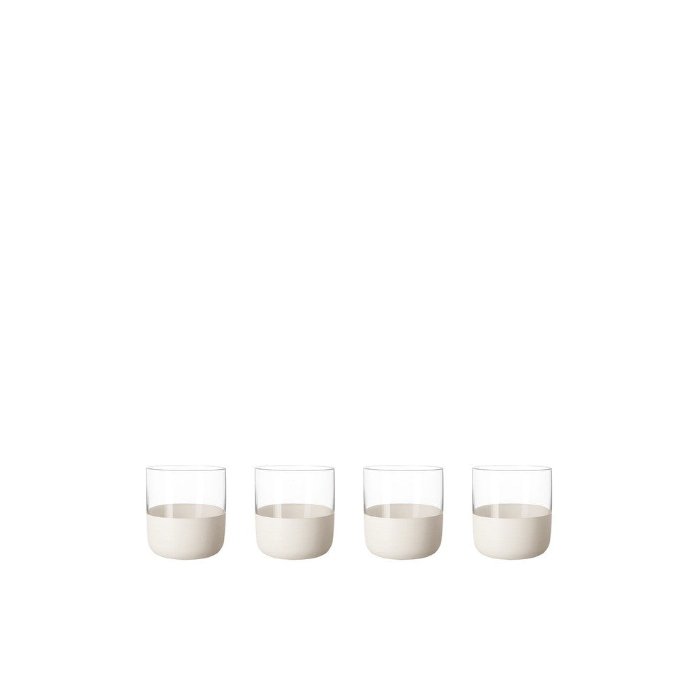 4 cl - Villeroy & Boch Manufacture Rock Blanc Bicchierino Shot In Vetro Cristallino - Set 4 Pz