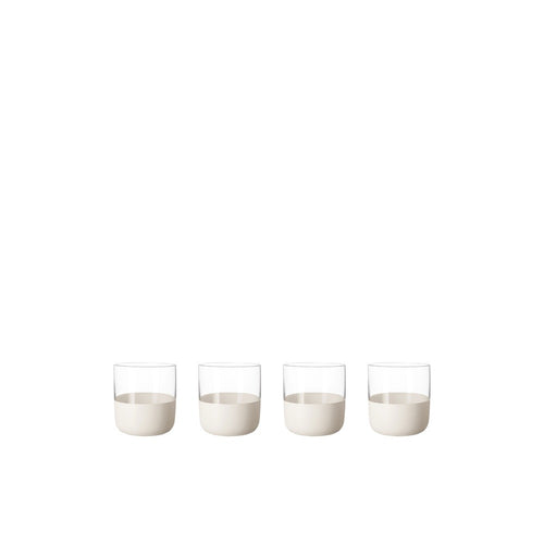 4 cl - Villeroy & Boch Manufacture Rock Blanc Bicchierino Shot In Vetro Cristallino - Set 4 Pz