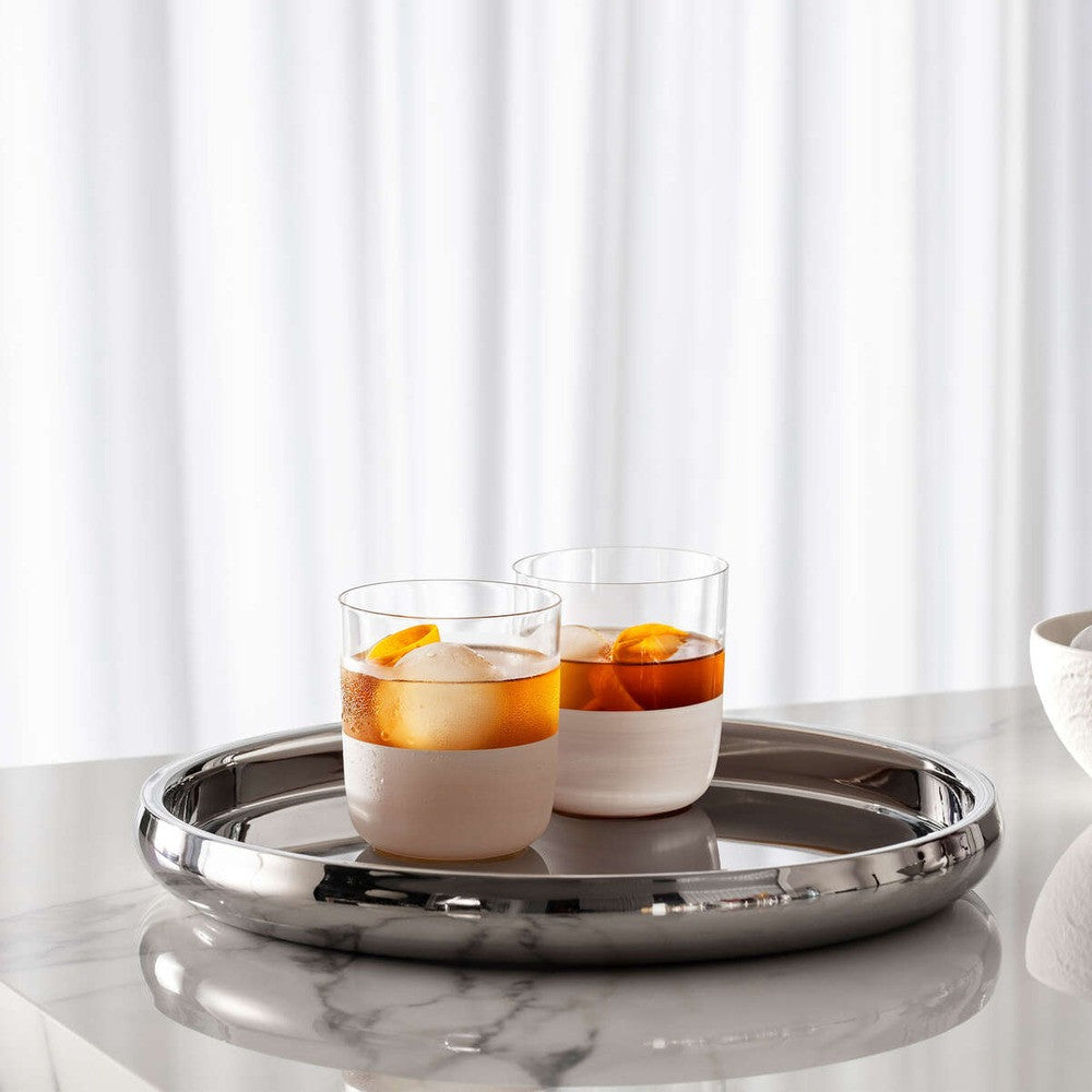 25 cl - Villeroy & Boch Manufacture Rock Blanc Bicchiere Acqua In Vetro Cristallino - Set 4 Pz
