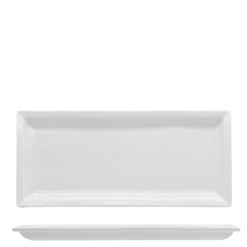 31X13 7 Cm Lioness Justwhite Piatto Presentazione Rettangolare In Porcellana Set 4 Pz