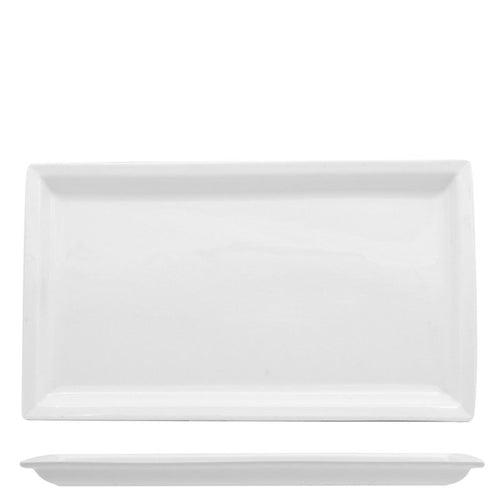 31X18 Cm Lioness Justwhite Piatto Vassoio Rettangolare In Porcellana Set 3 Pz