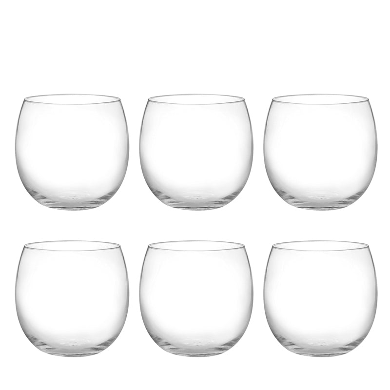 46 Cl Handh Bubbly Bicchiere Acqua In Vetro Set 6 Pezzi