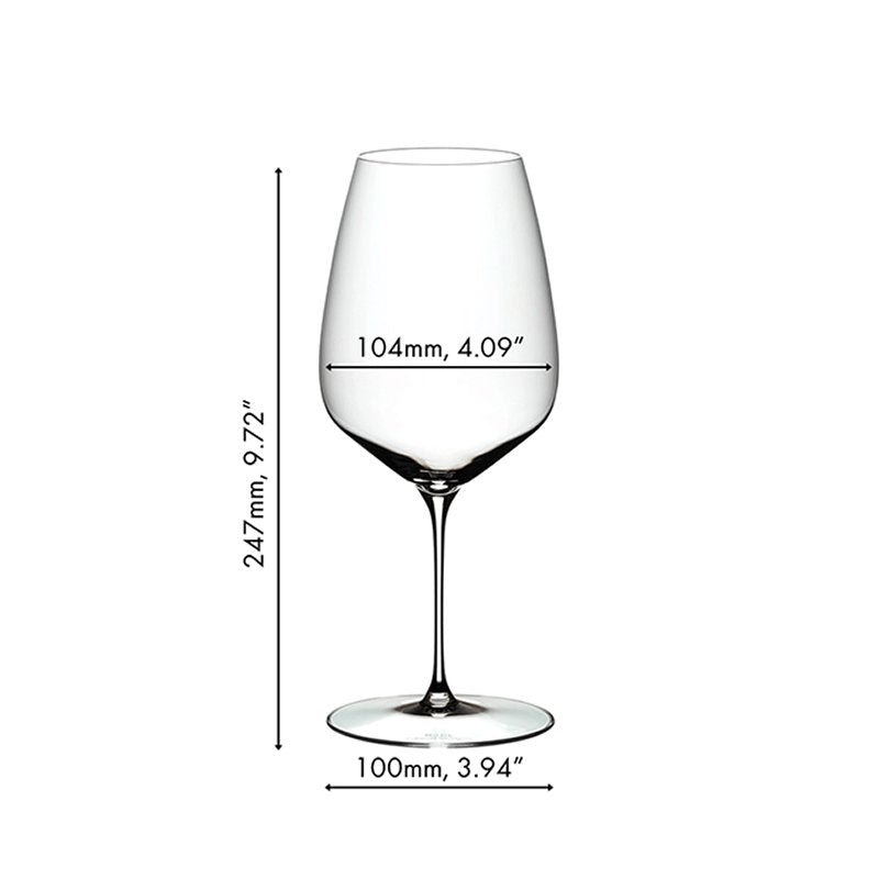 82 9 Cl Riedel Veloce Calice Vino Rosso Cabernet Merlot In Vetro Set 6 Pezzi