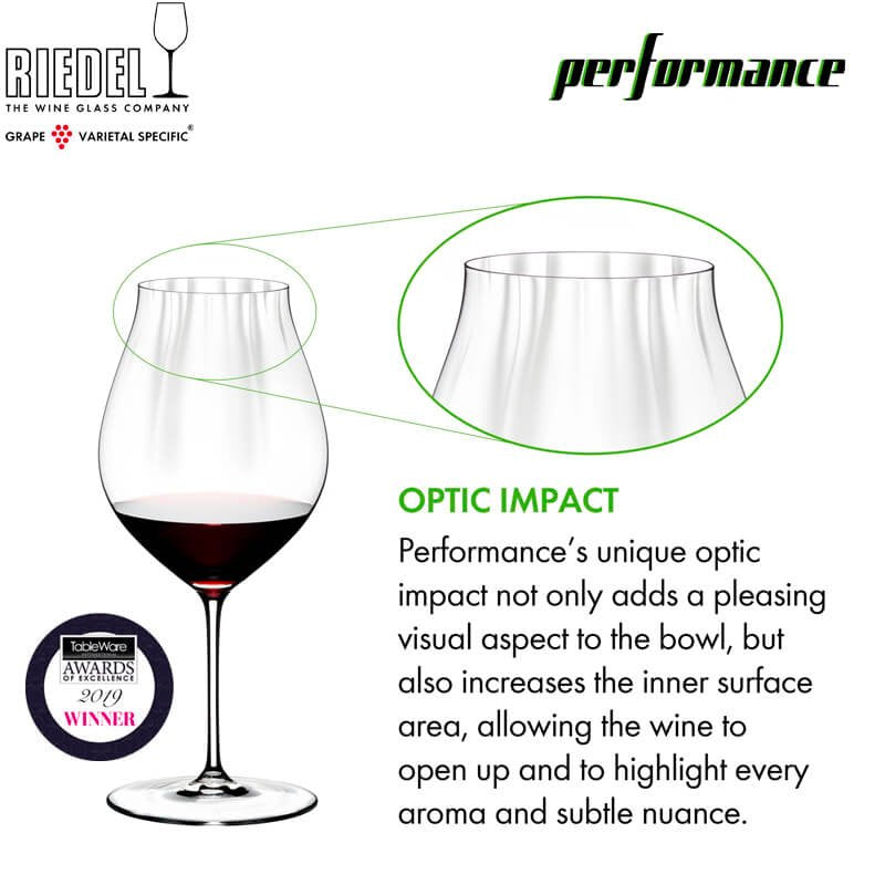 83 Cl Riedel Perfomance Calice Vino Rosso Pinot Noir In Vetro Cristallino Set 4 Pz