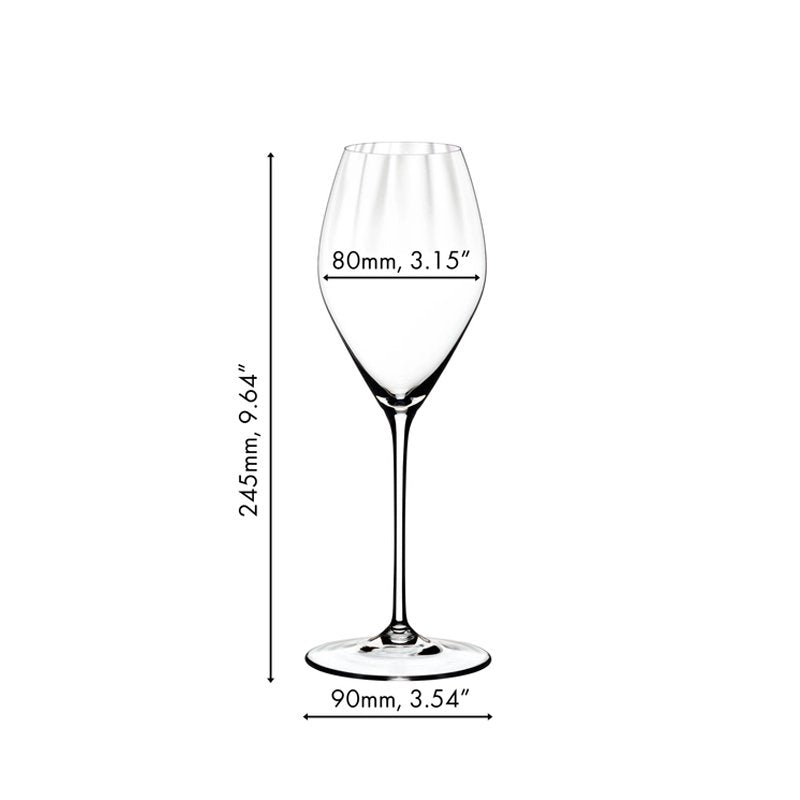 37 5 Cl Riedel Performance Calice Flute In Vetro Set 4 Pezzi