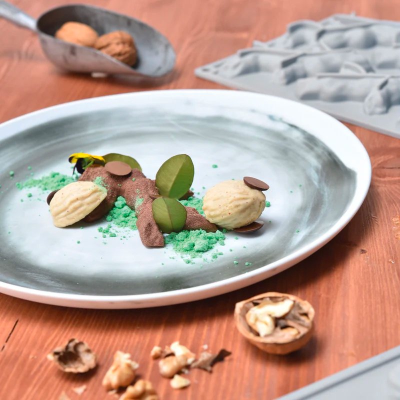 18 Forme Pavoni Gourmand Stampo Decorazioni Noci In Silicone