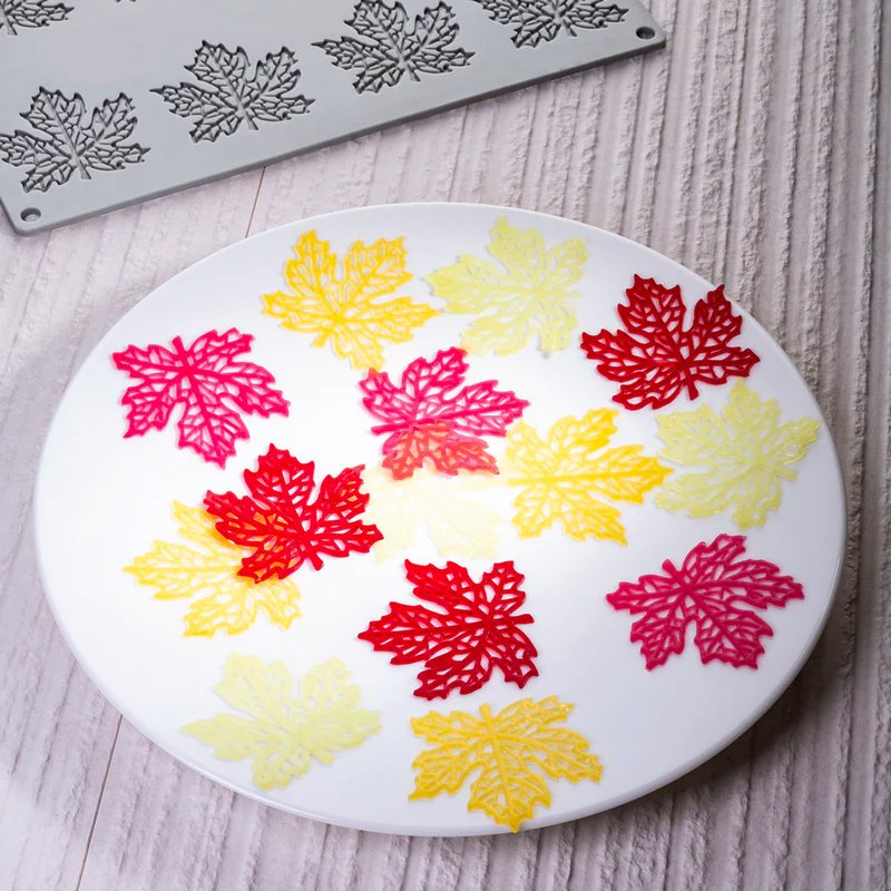 8 Forme Pavoni Maple Stampo Decorazioni Foglia D Acero In Silicone