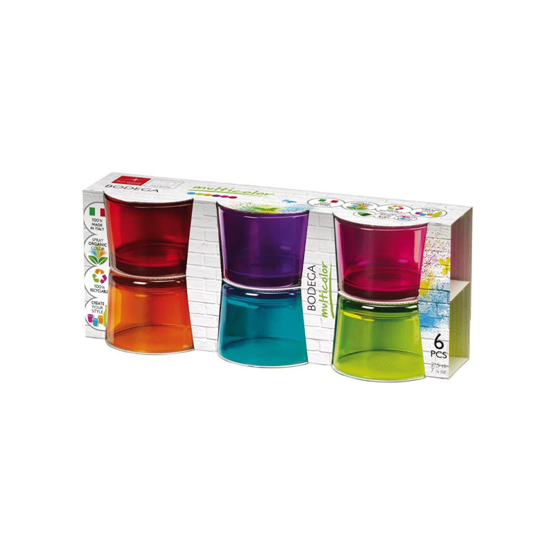 22 5 Cl Bormioli Rocco Bodega Bicchiere Aperitivo In Vetro Temperato Set 6 Pezzi