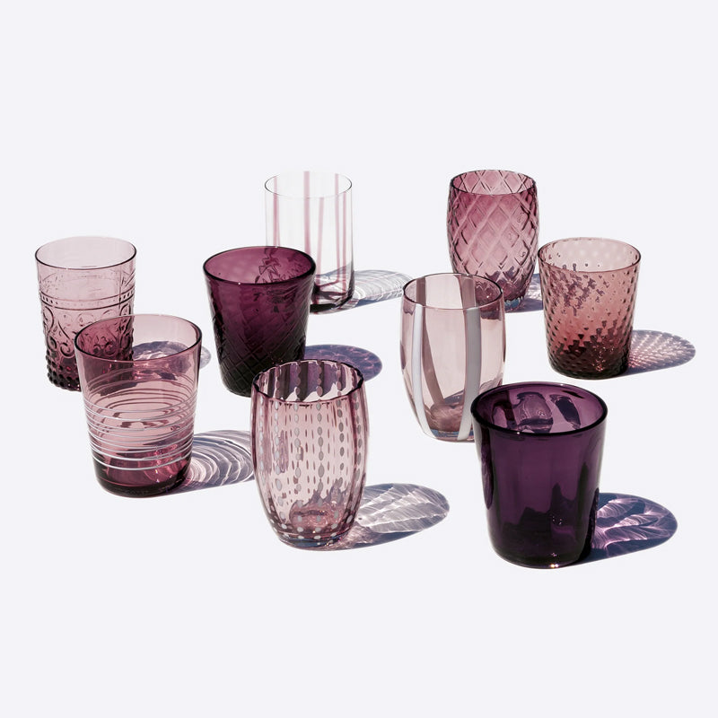 Zafferano Melting Pot Bicchiere Acqua In Vetro Set 6 Pezzi