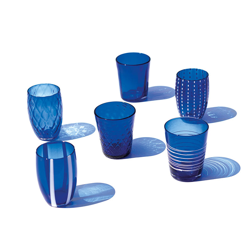 Zafferano Melting Pot Bicchiere Acqua In Vetro Set 6 Pezzi
