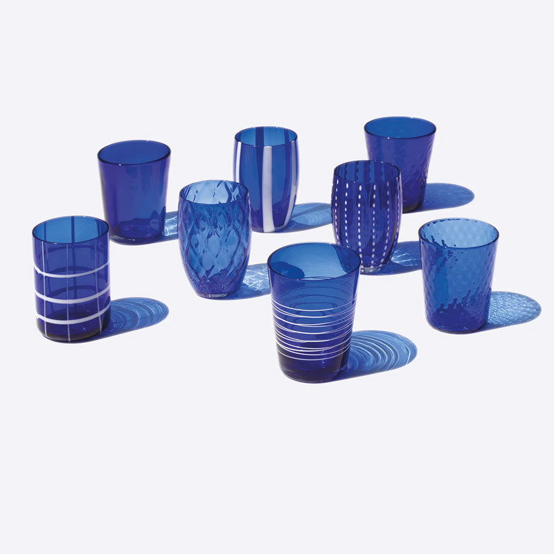 Zafferano Melting Pot Bicchiere Acqua In Vetro Set 6 Pezzi