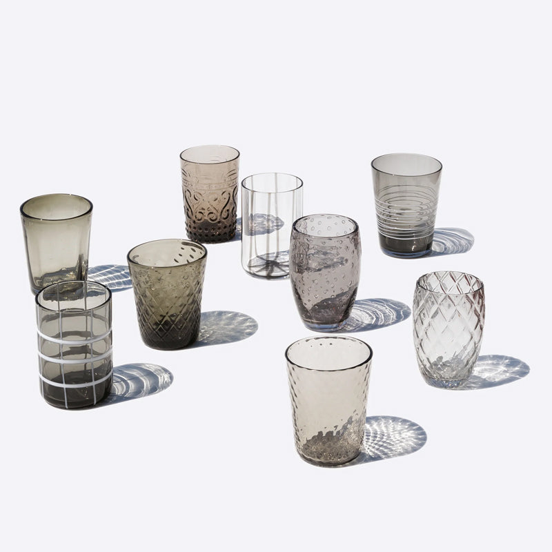 Zafferano Melting Pot Bicchiere Acqua In Vetro Set 6 Pezzi