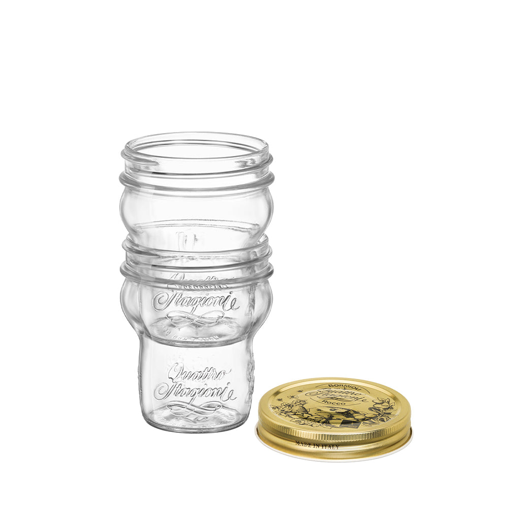 27.5 cl - Bormioli Rocco Quattro Stagioni Vasetto Impilabile In Vetro - Set 12 Pz