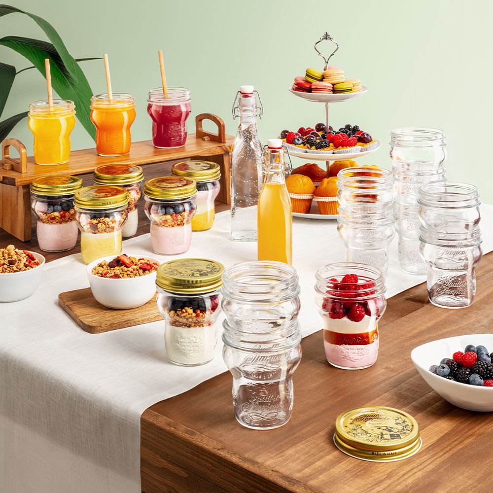 27.5 cl - Bormioli Rocco Quattro Stagioni Vasetto Impilabile In Vetro - Set 6 Pz