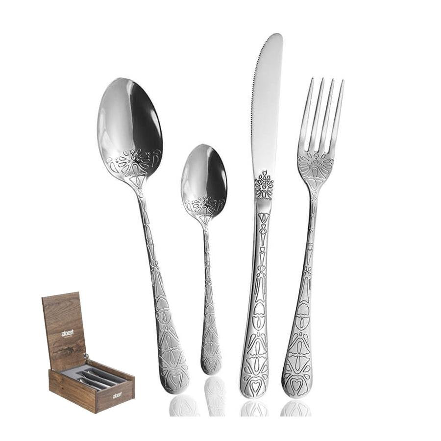 Tattoo Stainless Steel Cutlery Set - Set 24 Pieces