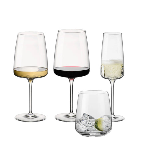 Nexo Set Wine Glasses and Tumblers in Glass - 24 Pcs Set
