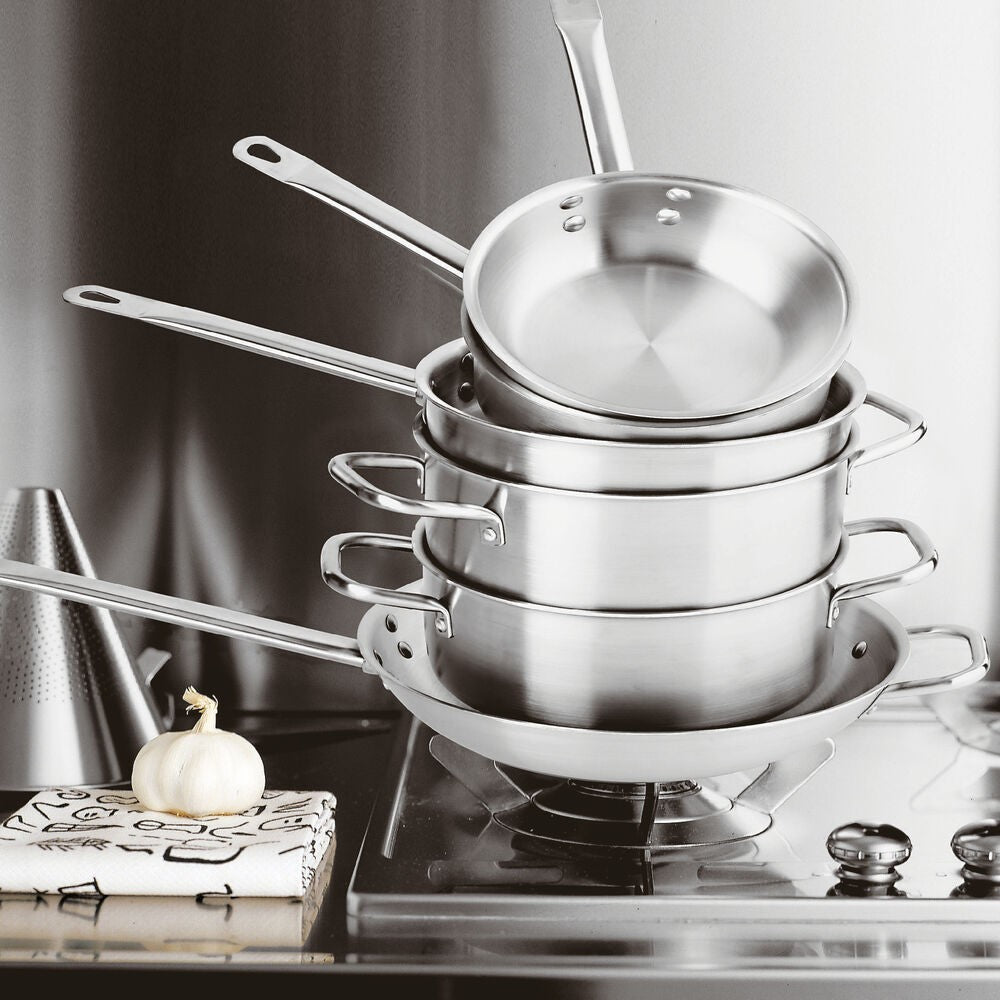 Paderno Series 2500 3-Ply Casseruola Bassa con 2 manici In Acciaio Inox