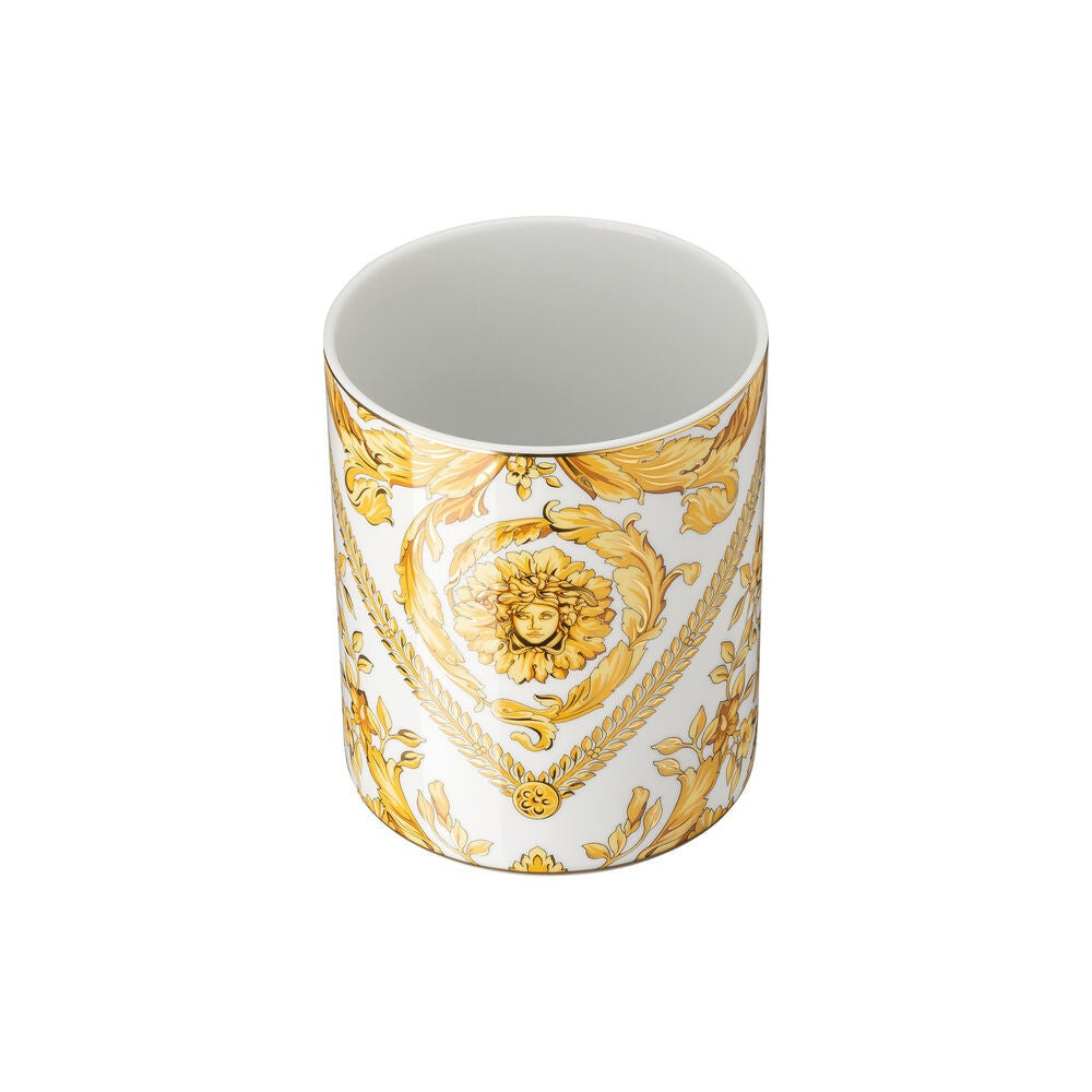 18 cm - Versace Medusa Rhapsody Vaso Tavola Cilindrico In Porcellana