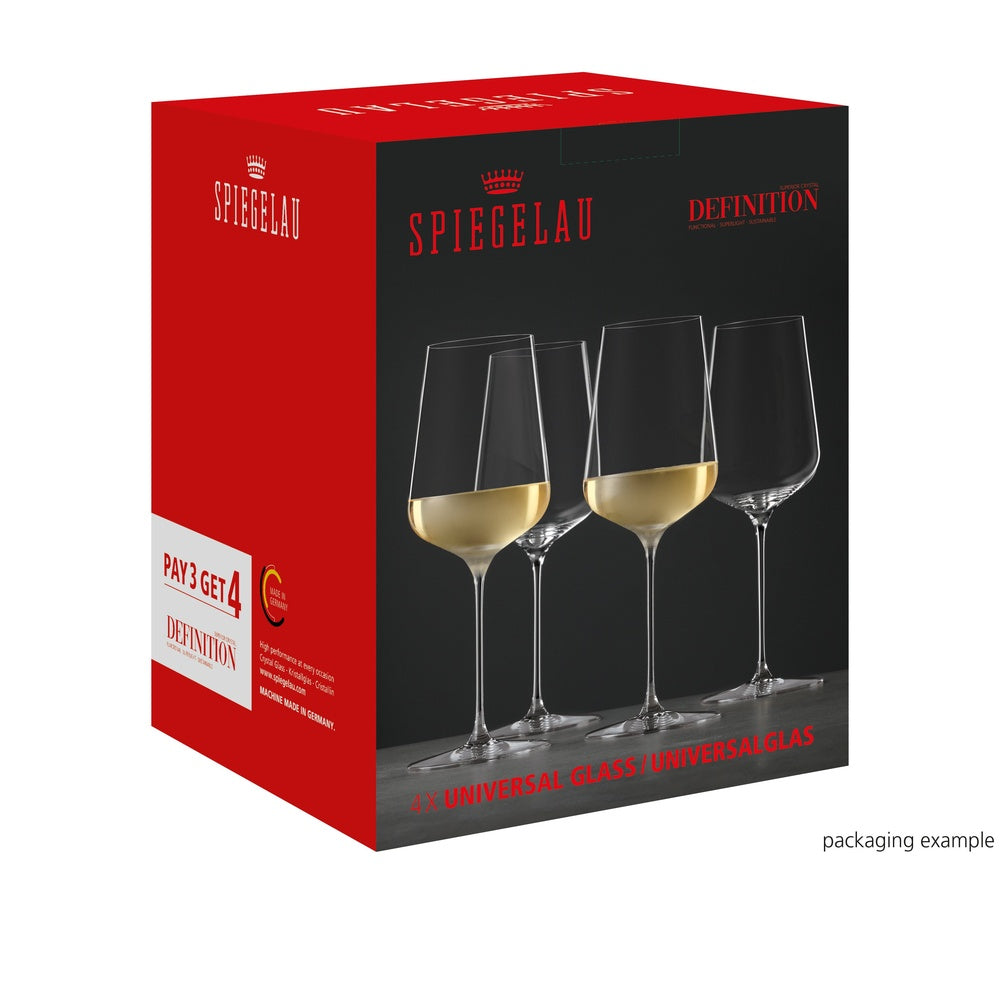 55 cl - Spiegelau Definition Calice Vino Multiuso Universale In Vetro Cristallino - Set 4 Pz