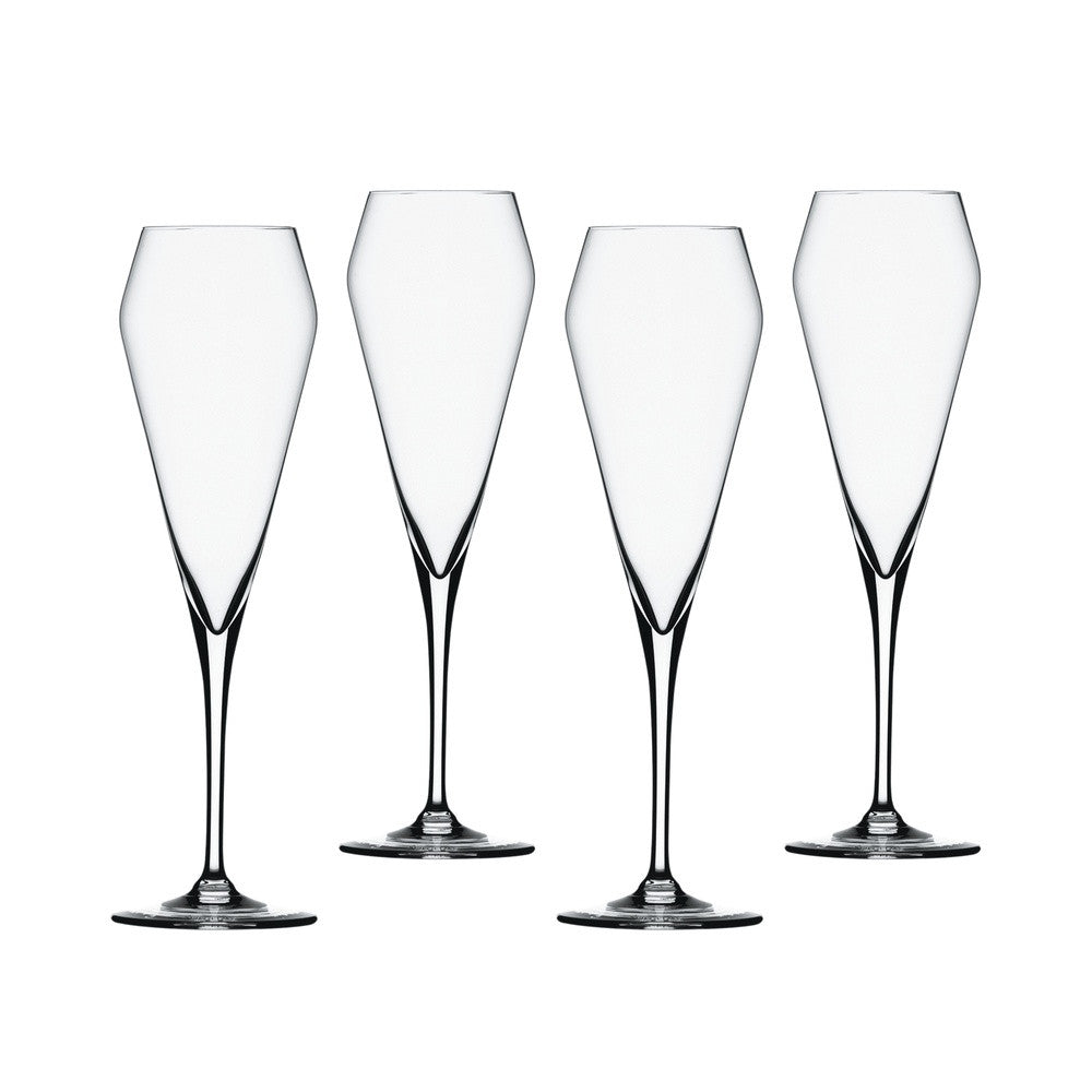 25.2 cl - Spiegelau Willsberger Anniversary Calice Flute Champagne In Vetro Cristallino - Set 4 Pz