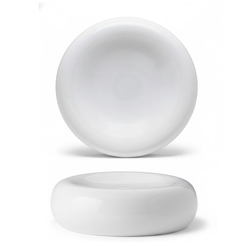 11 cm - Stone Piatto Presentazione Rotondo In Porcellana - Set 6 Pz