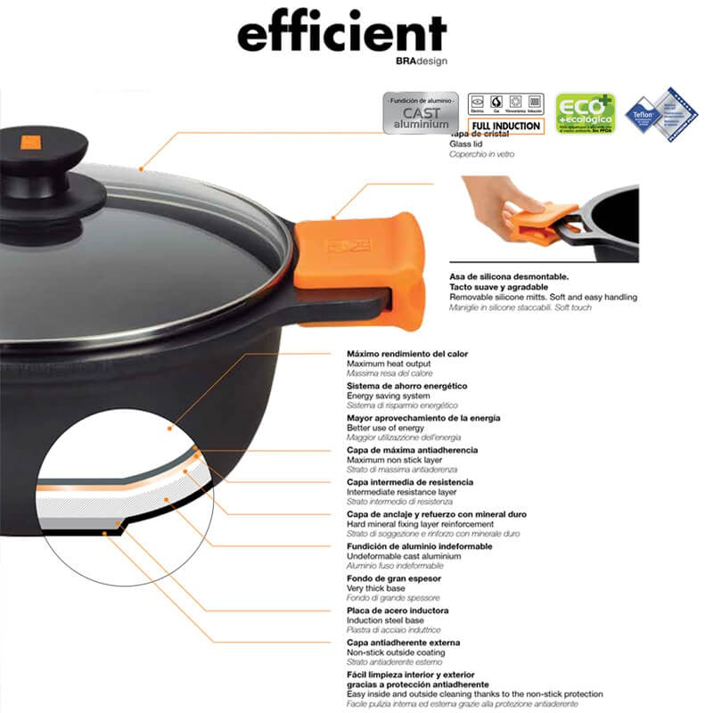 Efficient Cast Aluminum Low Casserole