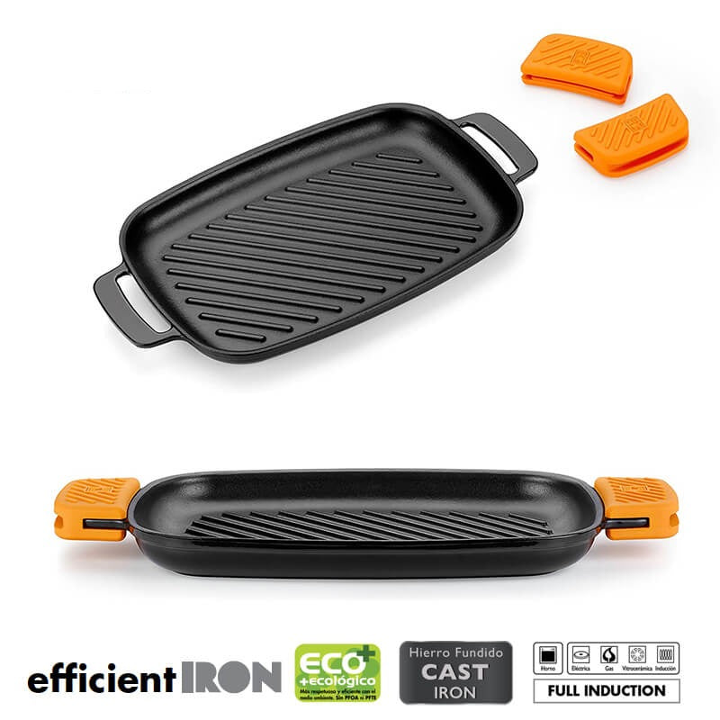 Efficient Placa Rectangular en Hierro Fundido