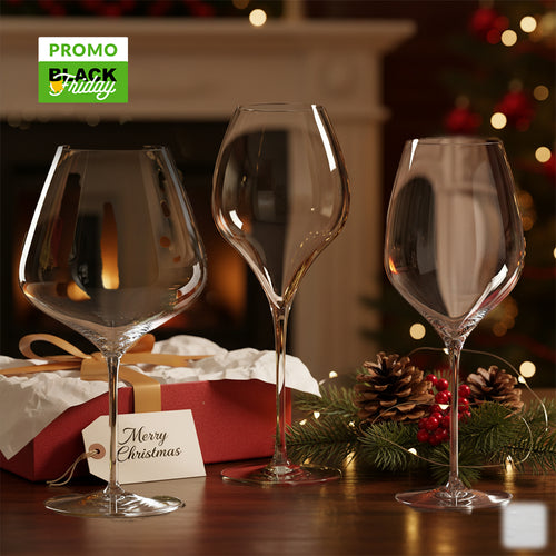 Degustationsglas + Rotweinglas + Flöten-Glas-Set