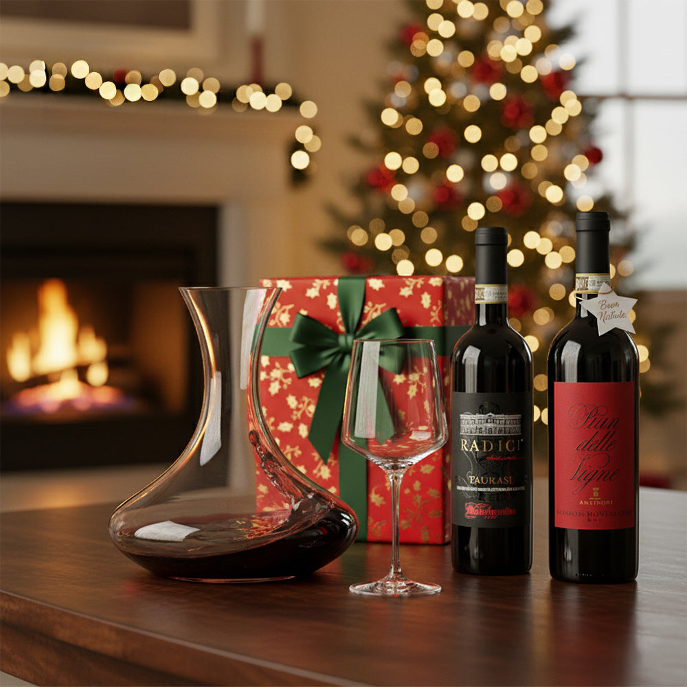 Coffret Dégustation Aria + 3 Bouteilles de Taurasi + 1 Bouteille de Montalcino