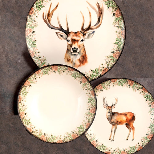 Montana Service de Table Décoré En Grès Set de 18