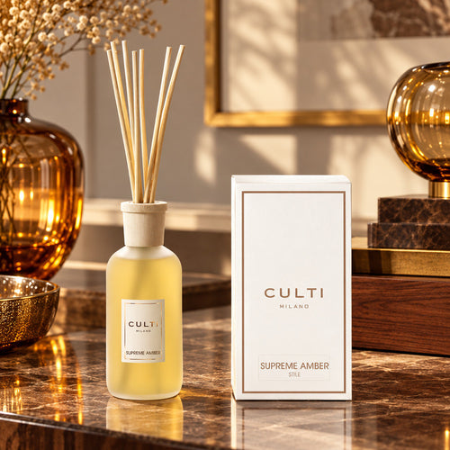 Culti Milano Supreme Amber Stile Classic Diffuseur D'Ambiance Avec Bâtonnets