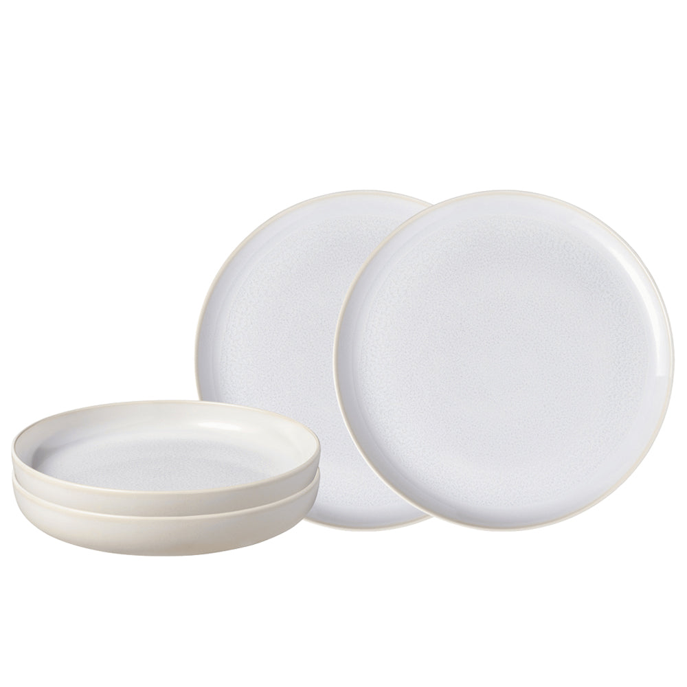 Villeroy & Boch Crafted Cotton Servizio Tavola In Porcellana Set 4 Pz