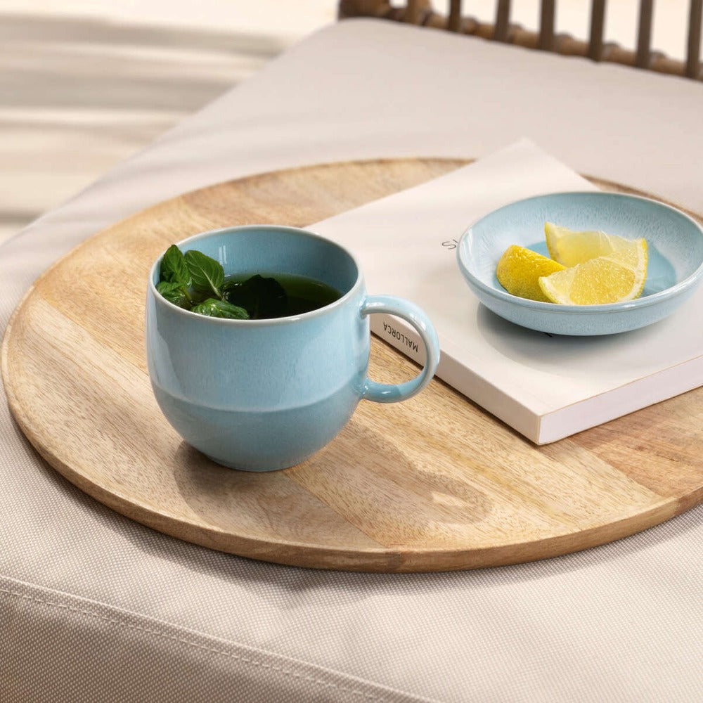 29 cl - Villeroy & Boch Perlemor Aqua Tazza Mug In Porcellana Premium - Set 6 Pz