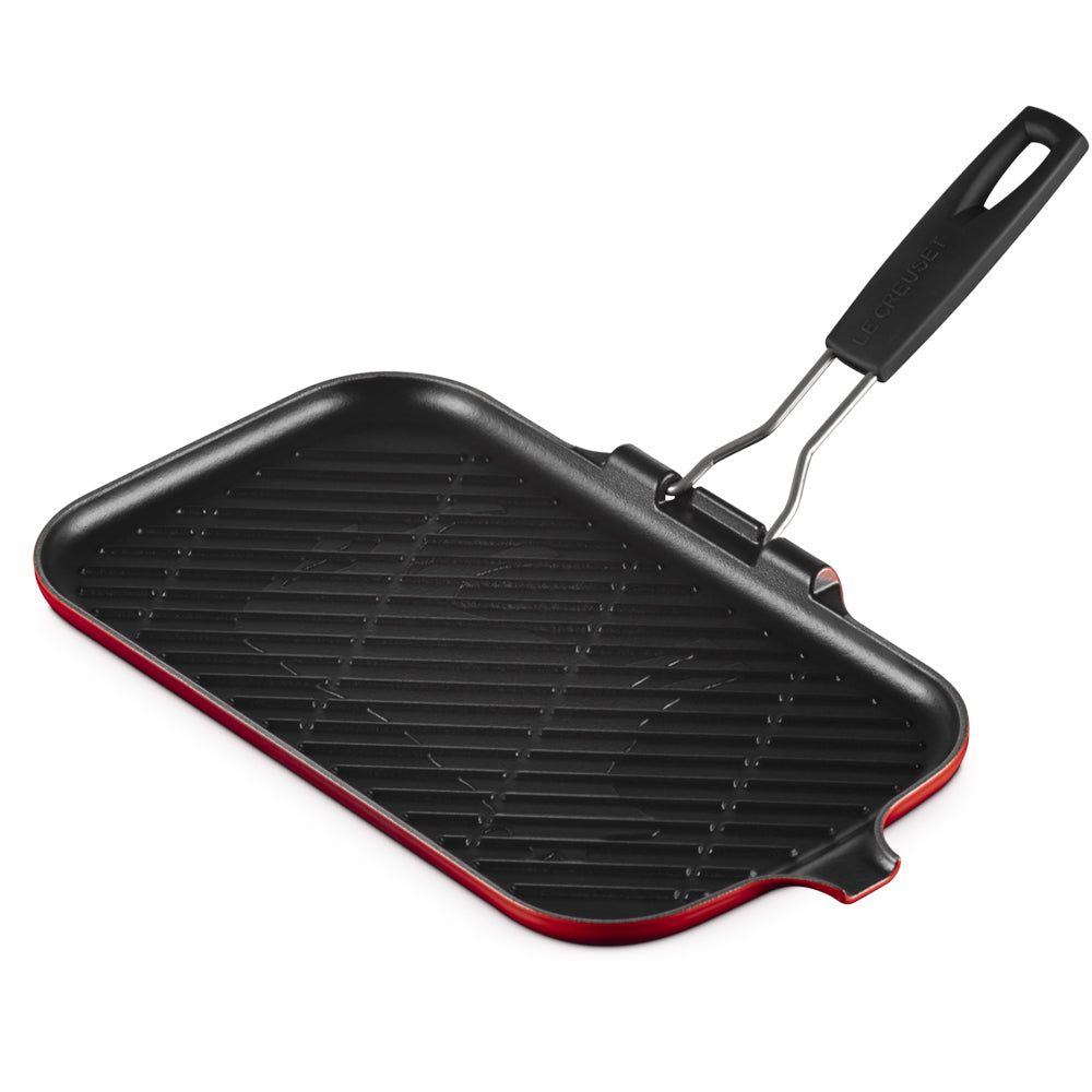 36x36 cm - Le Creuset Grill Bistecchiera Rettangolare In Ghisa