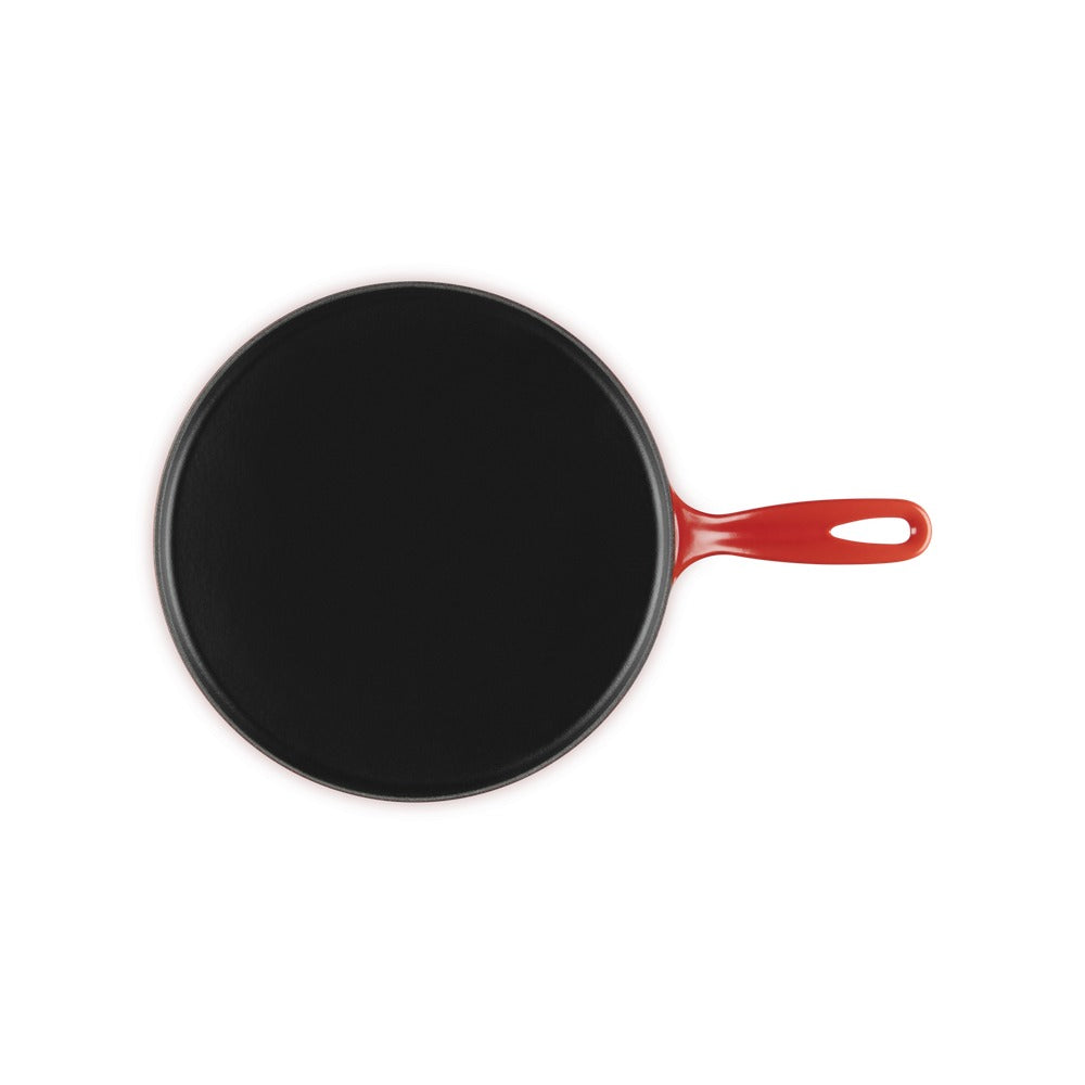 27 cm - Crepiera Rotonda In Ghisa Con Spatola In Legno