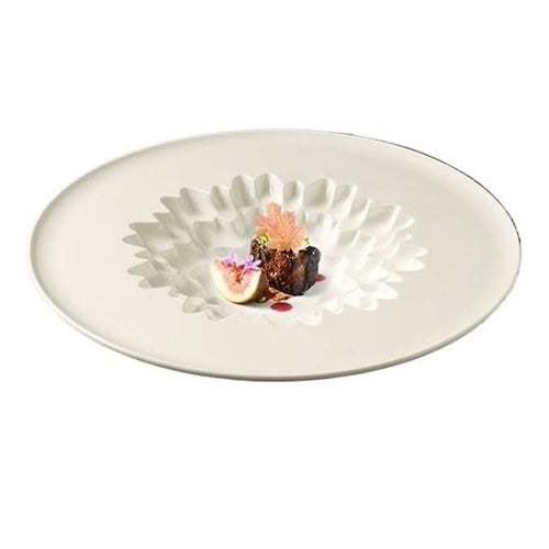 28.7 cm - Essentia Magnesium Cave Piatto Presentazione In Porcellana Set 2 Pz