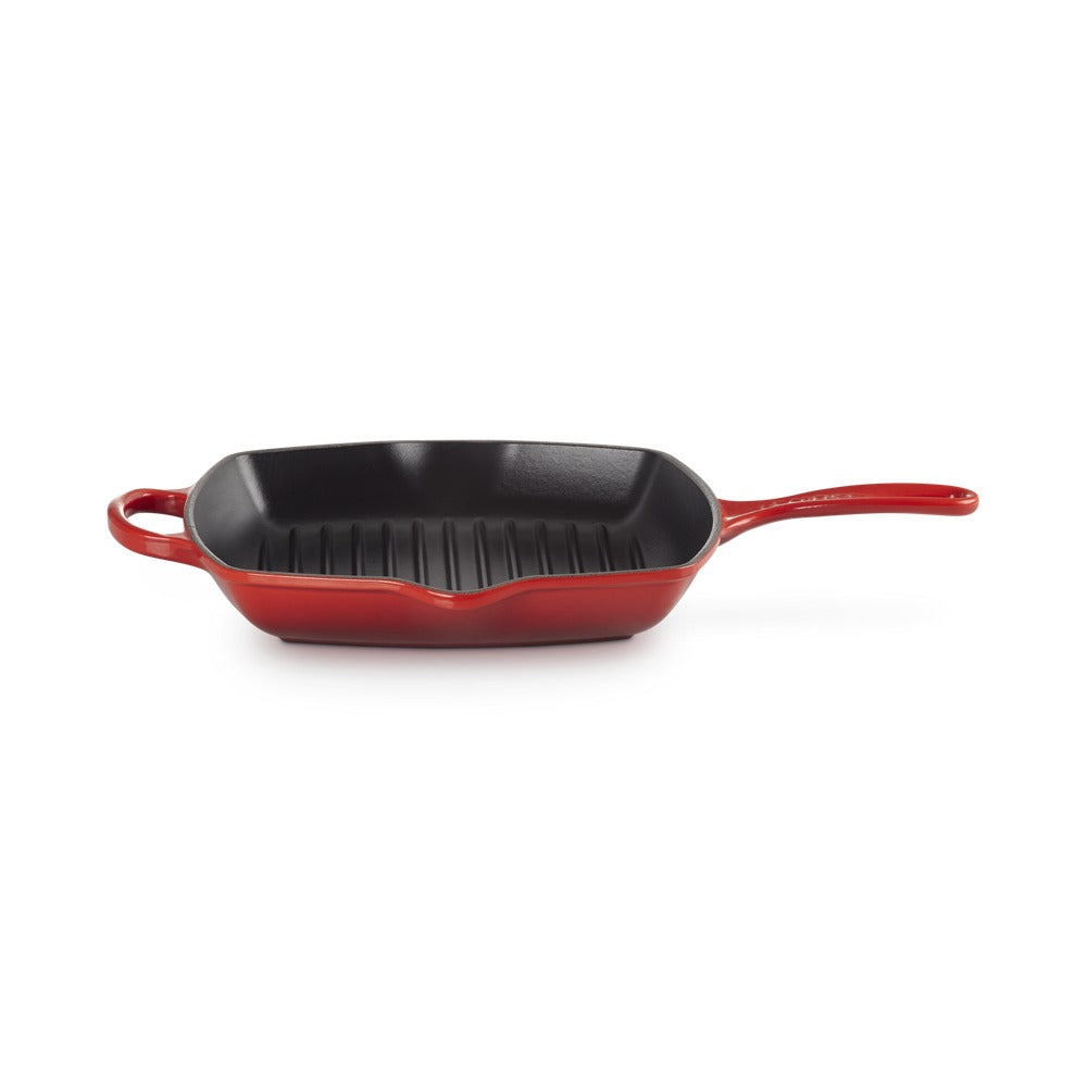 26 cm - Le Creuset Evolution Skillet Bistecchiera Quadrata In Ghisa Vetrificata