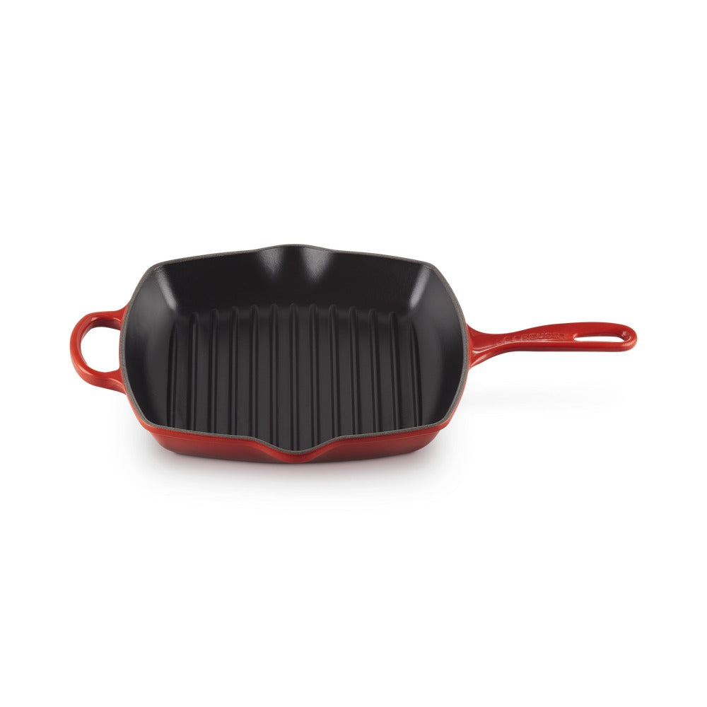26 cm - Le Creuset Evolution Skillet Bistecchiera Quadrata In Ghisa Vetrificata
