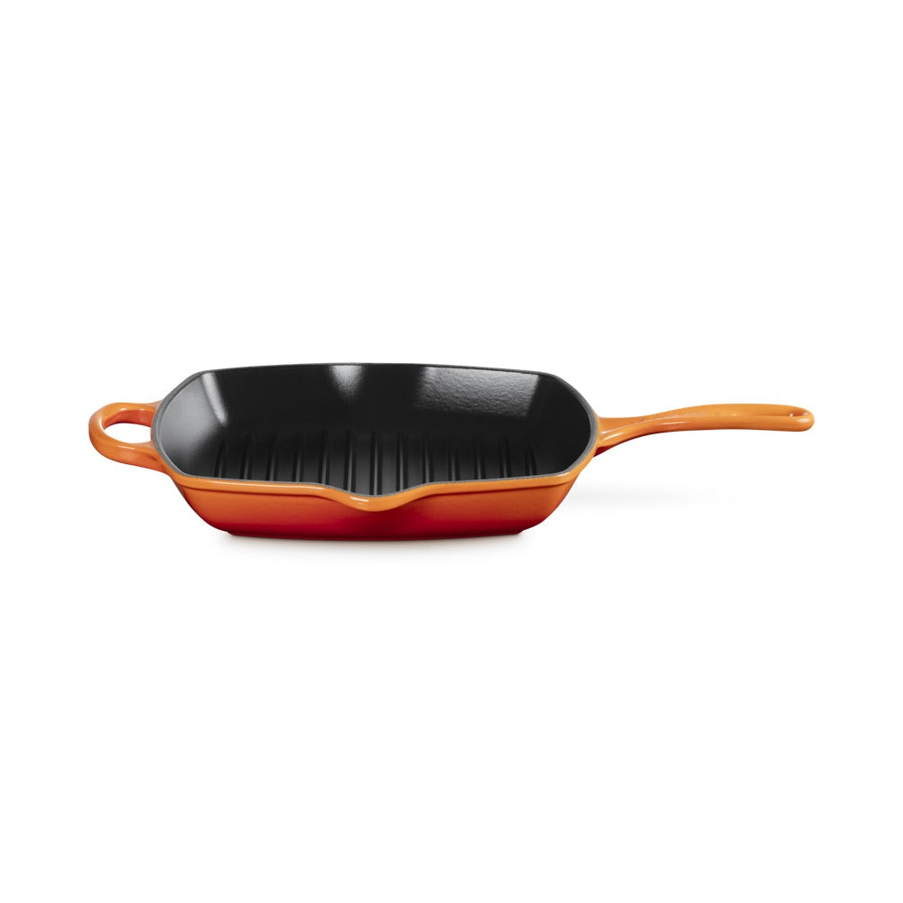 26 cm - Le Creuset Evolution Skillet Bistecchiera Quadrata In Ghisa Vetrificata