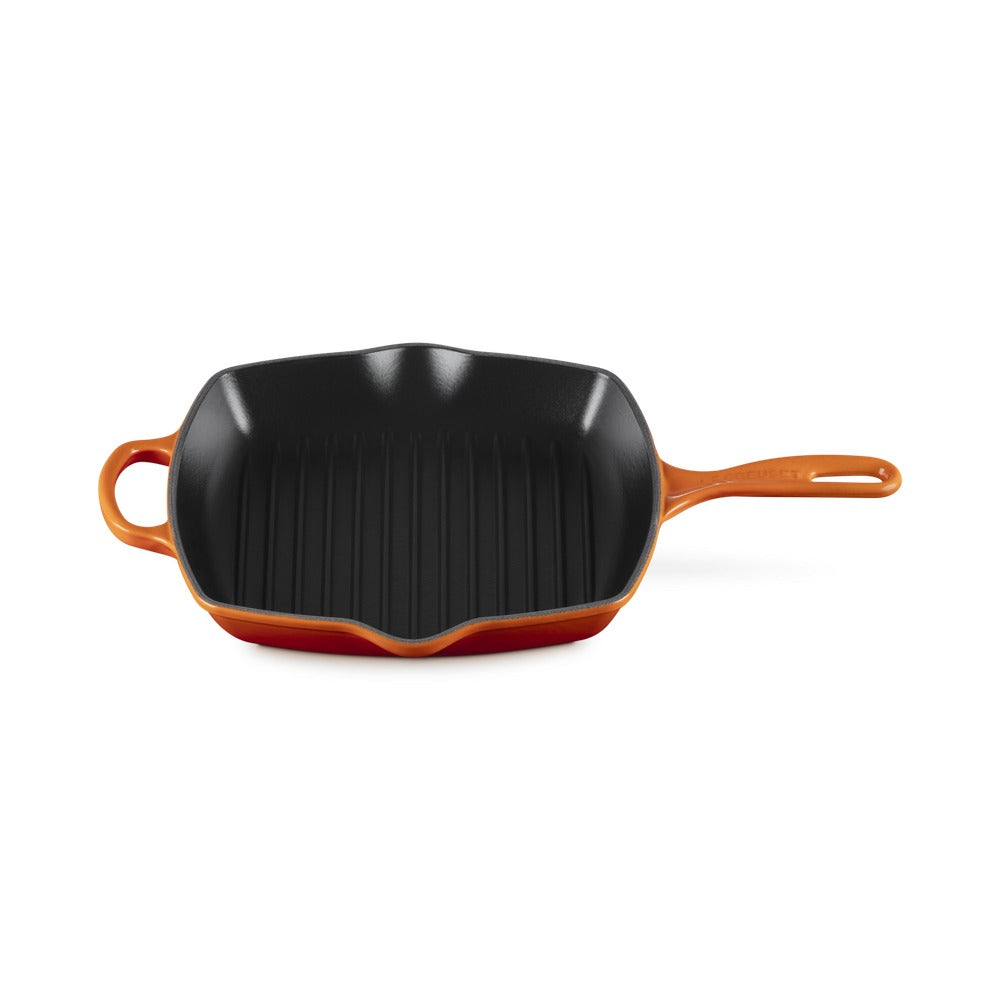 26 cm - Le Creuset Evolution Skillet Bistecchiera Quadrata In Ghisa Vetrificata