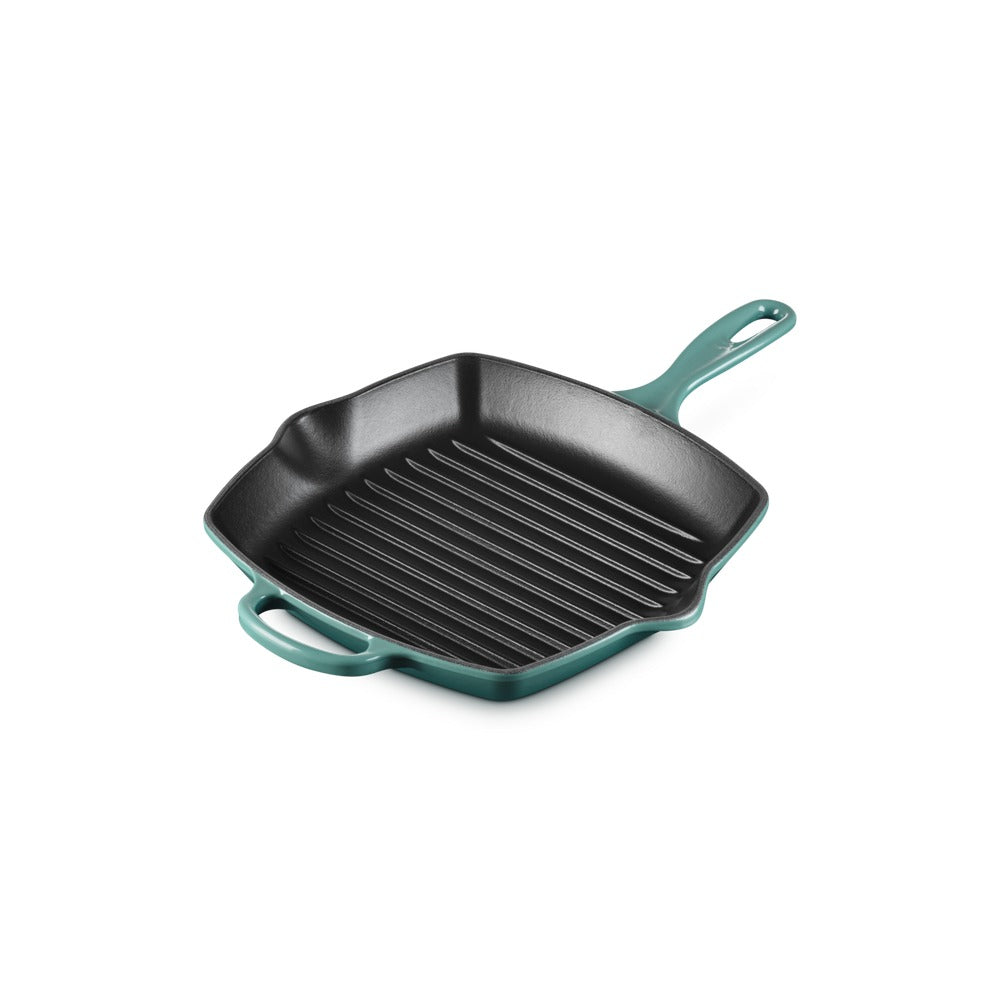 26 cm - Le Creuset Evolution Skillet Bistecchiera Quadrata In Ghisa Vetrificata