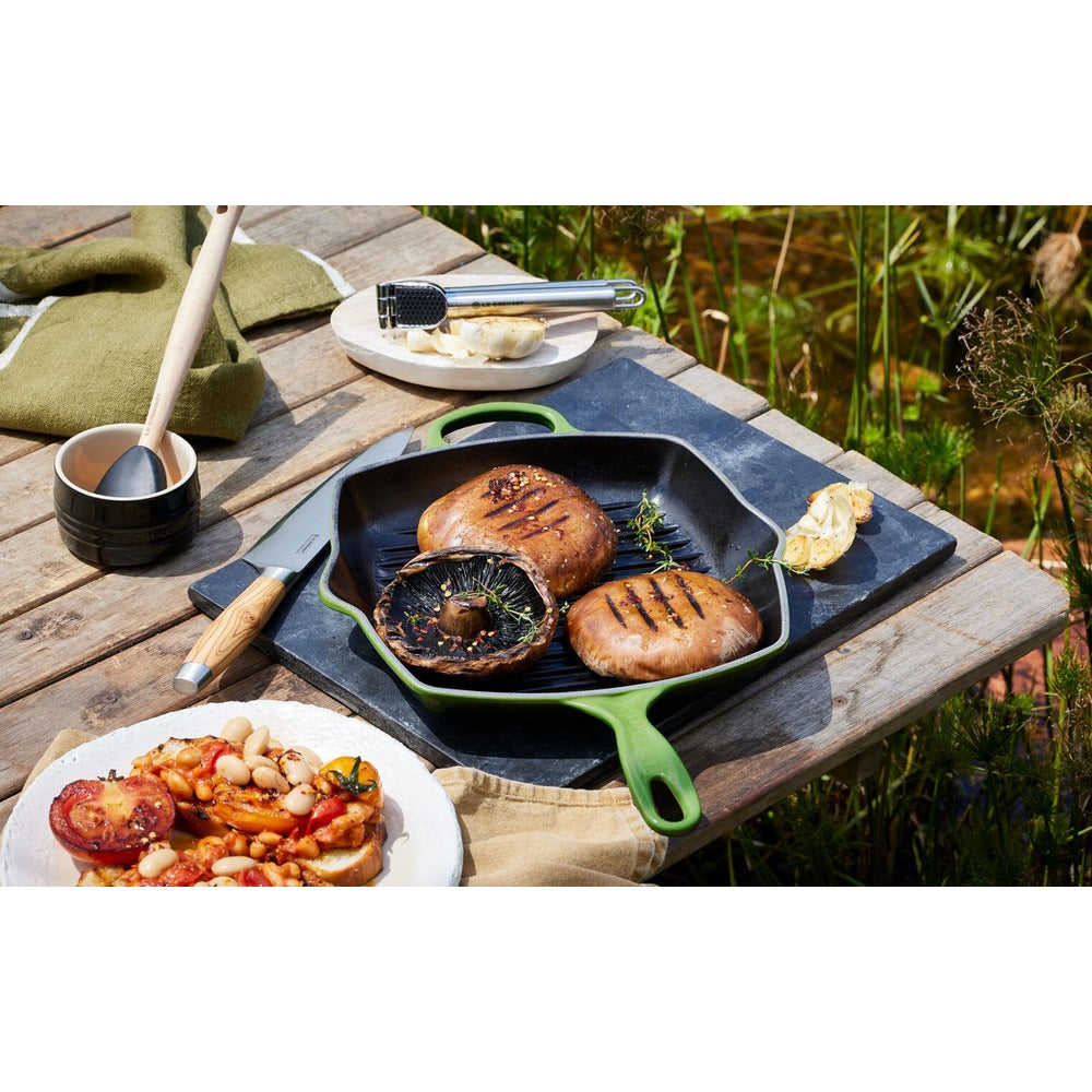 26 cm - Le Creuset Evolution Skillet Bistecchiera Quadrata In Ghisa Vetrificata